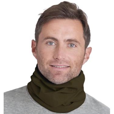 Imagem de (Forest Green) - Fleece Neck Warmer [Solids] - Reversible Neck Gaiter Tube, Ear Warmer Headband, Mask & Beanie. Ultimate Thermal Retention, Versatility & Style. Performance Comfort Fleece & Microfiber Construction