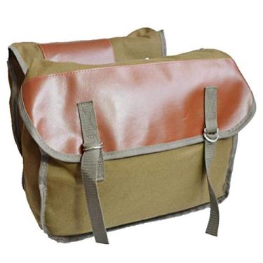 Imagem de SRSRS Bolsa dupla para bicicleta, bolsa para porta-malas para banco traseiro, multifuncional Road MTB Mountain Bike retrô (marrom)