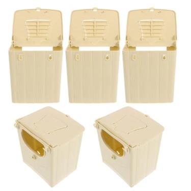 Imagem de Toddmomy 5 peças caixa de nidificação de pássaros segura elegante casa de criação de calopsitas para periquitos e pombinhos caixa decorativa fácil de instalar para pássaros