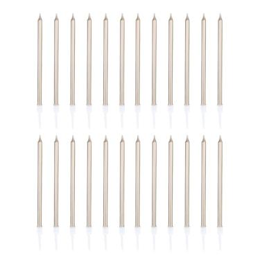 Imagem de Velas de aniversário para bolo, velas de feliz aniversário para bolos e cupcakes, perfeitas para festas de aniversário, decorações de casamento, velas de festa, decorações de bolo, pacote com 24