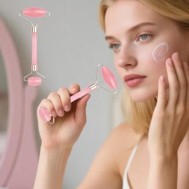 Imagem de Conjunto de 2 peças de rolo facial e Gua Sha para mulheres, kit de ferramentas de massagem para cuidados com a pele, rotina de spa, preparação de beleza, uso diário, ocasiões de presente