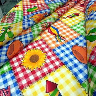 Imagem de Tnt Estampado Festa Junina Xadrez Vem pro Arraial 3,00m X 1,40m