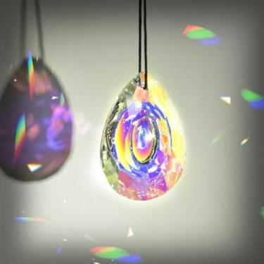 Imagem de 1 lustre suspenso de 50 mm (50 mm), prismas para janelas, quebra-sol, peças de lustre, pingentes de arco-íris, berloque