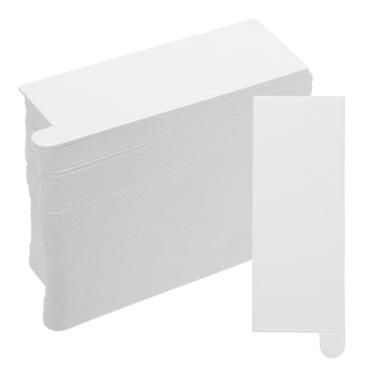 Imagem de Generic 100 mini tábuas de bolo, formato de gota moderno, branco, papelão, papelão, empilhável, 10,5 x 4 cm (C x L), bolo, sobremesa