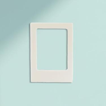 Imagem de 1 porta-retratos de acrílico mini - suporte magnético portátil para mesa, geladeira e parede, moldura de exibição de cartão pequeno - transparente