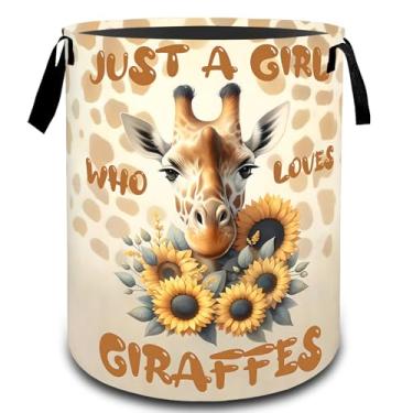 Imagem de VODRM Cesta de roupa suja e girassol, cesto organizador de brinquedos para crianças e adultos, cesto de armazenamento impermeável de tecido Oxford para quarto, banheiro, decoração de casa, presentes