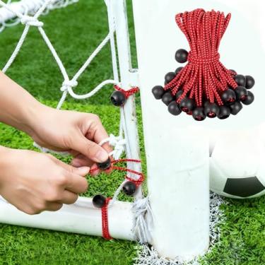 Imagem de 30 peças de cordas elásticas esféricas de 15 cm, laços elásticos de lona para uso pesado para acampamento com design de laço