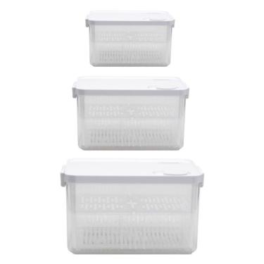 Imagem de Kit 03 Potes Organizadores De Geladeira Organizzare Com Controle De Umidade Tramontina