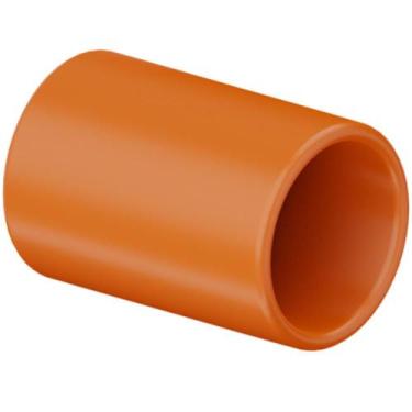 Imagem de Luva De Pressão Emenda Para Conduites Corrugados PVC Laranja Instalaçõ