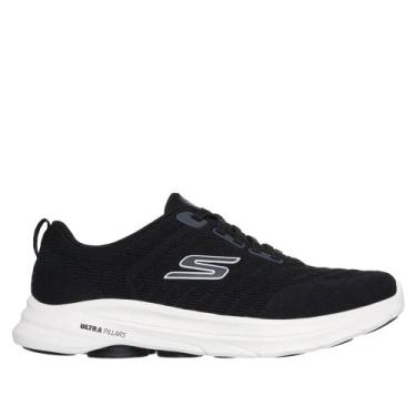 Imagem de Tênis Masculino Skechers Go Walk 8 Ultra Pillar Preto/Branco, Preto, B