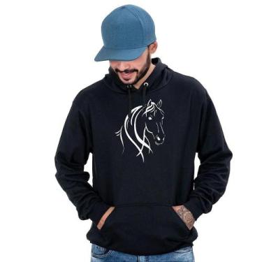 Imagem de Blusa Moletom Masculina Estampada Bolso Canguru Capuz Casual - Campero