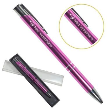 Imagem de Caneta Personalizada Coloridas Cursos Metal Profissional Med. Veteriná