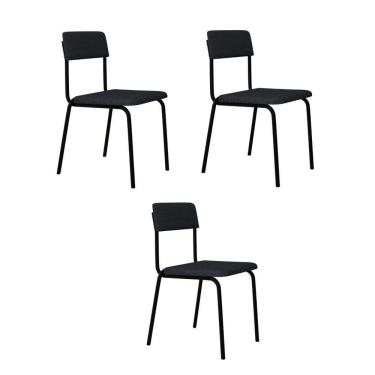 Imagem de Cadeira Fit Fixa C/4 Pes 475 X 505 X 810 Mm C/3 Un. Corriente Cinza Corriente Cinza