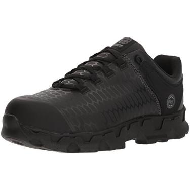 Imagem de Timberland PRO Tênis esportivo masculino Powertrain de liga de segurança, bico de segurança, dissipador de estática, industrial, atlético, Couro Everguard preto, 11 Wide