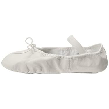 Imagem de Bloch Sapatilha de balé unissex infantil Bloch Dance Dansoft com sola completa de couro, Branco, 11.5 Narrow Little Kid