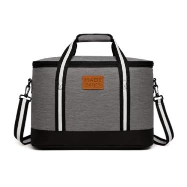 Imagem de Bolsa Térmica Grande Capacidade 21 L Conserva Alimentos Oxford Isolada Marmita Almoço e Bebidas Cooler Bag Crossbody Impermeável (Cinza)