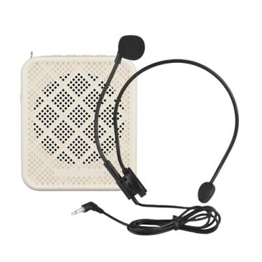 Imagem de Alomejor Amplificador de Voz, Com Microfone Headset Com Fio, Recarregável, para Professores e Apresentadores (WHITE)