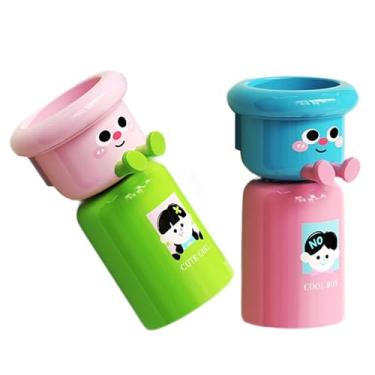 Imagem de Fxzqgnh Suporte para Escova de Dentes, Porta-escova de Dentes, Acessórios, Sem Necessidade de Furar, Organizador de Parede, Prateleira para Enxaguante Bucal P, 2 Peças Verde Rosa, Tamanho real