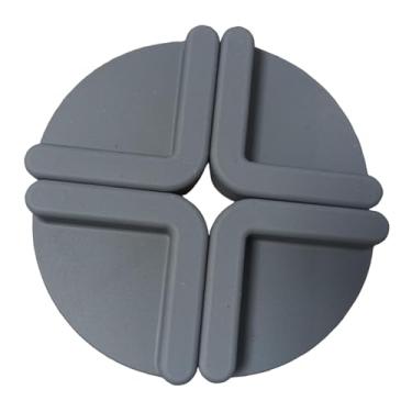 Imagem de SiaBiced Conjunto de 4 pés para tábua de corte, tapete de cozinha, fáceis de usar, protetores de pés para tábuas de corte, Cinza