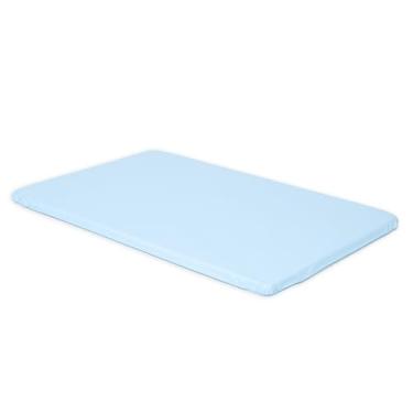 Imagem de Trocador de Fraldas Slim para Bebê, Impermeável, PVC, Azul Bebê, 44 x 66 cm, Antifúngico, com Espuma D14, para Cômoda (Azul Bebê)