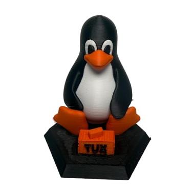 Imagem de 3DComTech Pinguim Linux Decorativo, Mascote Tux em Preto e Branco, Peça Tecnológica Inspirada em Open Source