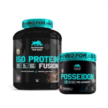 Imagem de Kit Iso Protein Fusion Chocolate + Pré Treino Posseidon Nutrition for Bigs (Frutas vermelhas)