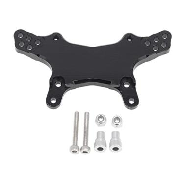 Imagem de Suporte de choque frontal de metal para carrinho de esteiras 2WD 1/18 - liga de alumínio durável, preto