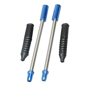 Imagem de Conjunto de guia de cabo de macarrão em V para bicicleta | peso de aço inoxidável | reduz o atrito | fácil instalação | reparo de mountain bike e bicicleta dobrável - azul
