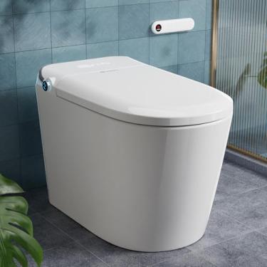 Imagem de Sanyipace Vaso sanitário inteligente com bidê, germicida UV, água aquecida e assento aquecido, tanque de água embutido