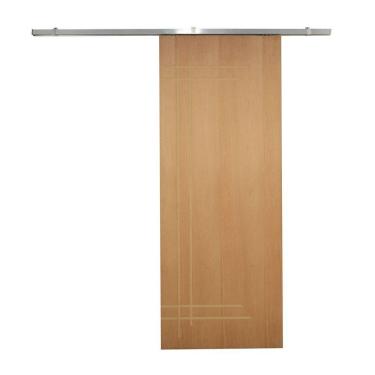 Imagem de Porta De Correr P- Verniz Frisada Kit Alumínio F05 - 210x90