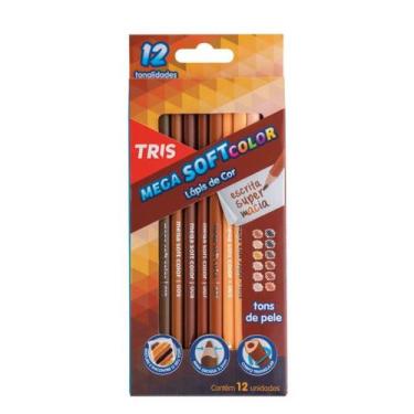 Imagem de Lápis de Cor Tris Mega Soft Tons de Pele 12 Cores