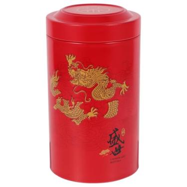 Imagem de Alipis Pote De Chá Folha Flandres, Recipiente Pequeno Cozinha, Saco Organizador Com Estampa Dragão, Caixa Folhas Soltas, Biscoito Ano Novo Chinês, Lata Café Hermética, Para Armazenamento Alimentos