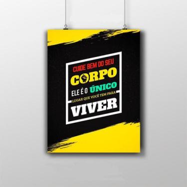 Imagem de Placa Decorativa Motivacional 20X30Cm Cuide Bem Do Seu Corpo - Artesan