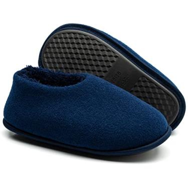 Imagem de Pantufa Sapatilha Azul Marinho MEU CÉU – 5 Camadas de Proteção + Forro Pelúcia – Leve, Macia e Antiderrapante - Lavável na Máquina (Azul Marinho, Normal, BR, Adulto, Faixa Numérico, M, 37, 38)