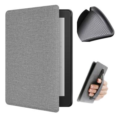 Imagem de Yzlvigrous Caixa de Textura de Pano para Kindle Paperwhite 7/6/5ª Geração 2015/2013/2012, Tampa Traseira de TPU Macia de 6 Polegadas com Sono Automático/alça e Alça de Mão, Modelo: DP75SDI/EY21