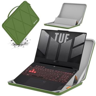 Imagem de Smatree Capa protetora rígida de EVA MS86 com suporte, compatível com ASUS V16 V3607 de 16 polegadas, para ROG Zephyrus M16, ROG Flow X16 2023/2022, para ASUS TUF Gaming A15 2024/2023/2022, verde