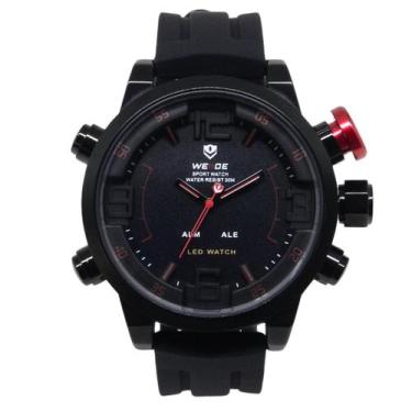 Imagem de Relógio Masculino Weide Analógico WH-5210 Preto e Vermelho