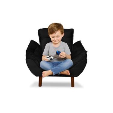Imagem de Mini Poltrona Cadeira Opala Infantil De Criança Suede - Sonho das Polt