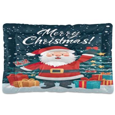 Imagem de SEHANY Cama de Natal para cães e gatos com fundo antiderrapante, cama de canil, colchão macio para animais de estimação, lavável para cães pequenos, médios e grandes, gatos, 45,7 x 61 cm