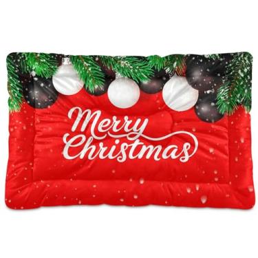 Imagem de SEHANY Cama de Natal bola para cães e gatos com fundo antiderrapante, cama de canil, colchão macio para animais de estimação, lavável, almofada de cama para cães pequenos, médios e grandes, gatos, 91