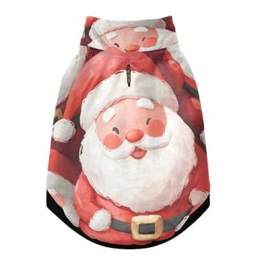 Imagem de SEHANY Casaco de Natal para cães pequenos, super quente à prova de vento, jaqueta de inverno macia e aconchegante para animais de estimação para clima frio na neve com trela, casaco para animais de