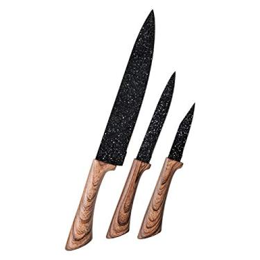 Imagem de Conjunto de Facas 3 peças Colorstone Wooden, FAC5470, Euro Home