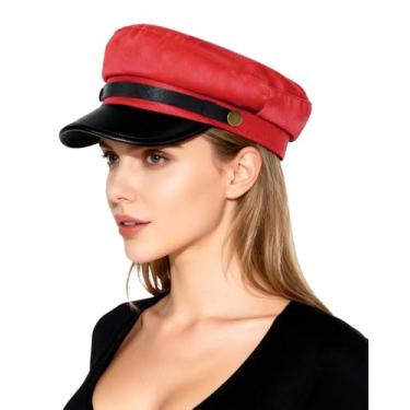 Imagem de Chapéu de motorista masculino feminino vermelho