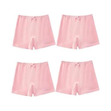Imagem de Calcinhas De Algodão Macio E Respirável Para Meninas, 4 Peças, Cores S