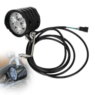 Imagem de Farol de Bicicleta Elétrica 3 Pinos - Barra de Luz PSLER 36V-72V, Lanterna Dianteira para Bicicleta Elétrica com Buzina