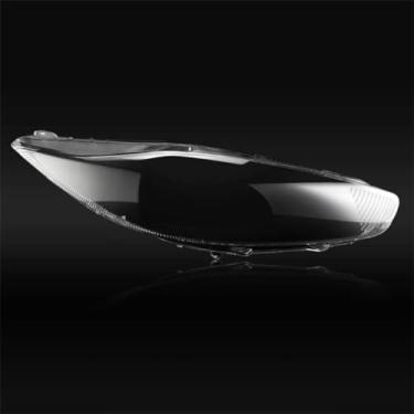 Imagem de VDLJA Capa de farol de carro para Ford Fiesta 2013 2014 2015 2016, tampa de farol transparente, tampas de carcaça do abajur, tampa da lâmpada, lente difusora de vidro, A/direita