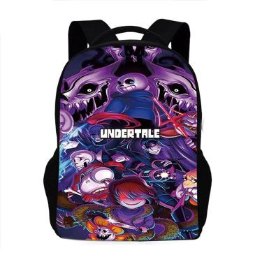 Imagem de Mochila Undertales Papyrus para crianças escolares 31x13x42cm