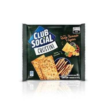Imagem de Biscoito Crostini Queijo Parmesão e Vegetais Club Social 80g