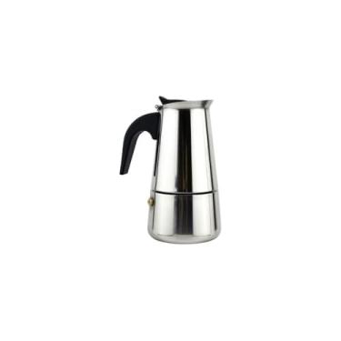Imagem de Cafeteira Tipo Italiana em Aço Inox, 300ml, 6 Xícaras, 18,5x9,5cm, Polida, Sistema de Extração por Pressão