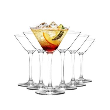 Imagem de TOLASTO Conjunto de 6 copos de martini, copos de coquetel Martini de 160 ml com haste, copos de coquetel reutilizáveis para bar, margarita, uísque, gin, tequila, livre de BPA, prateleira superior